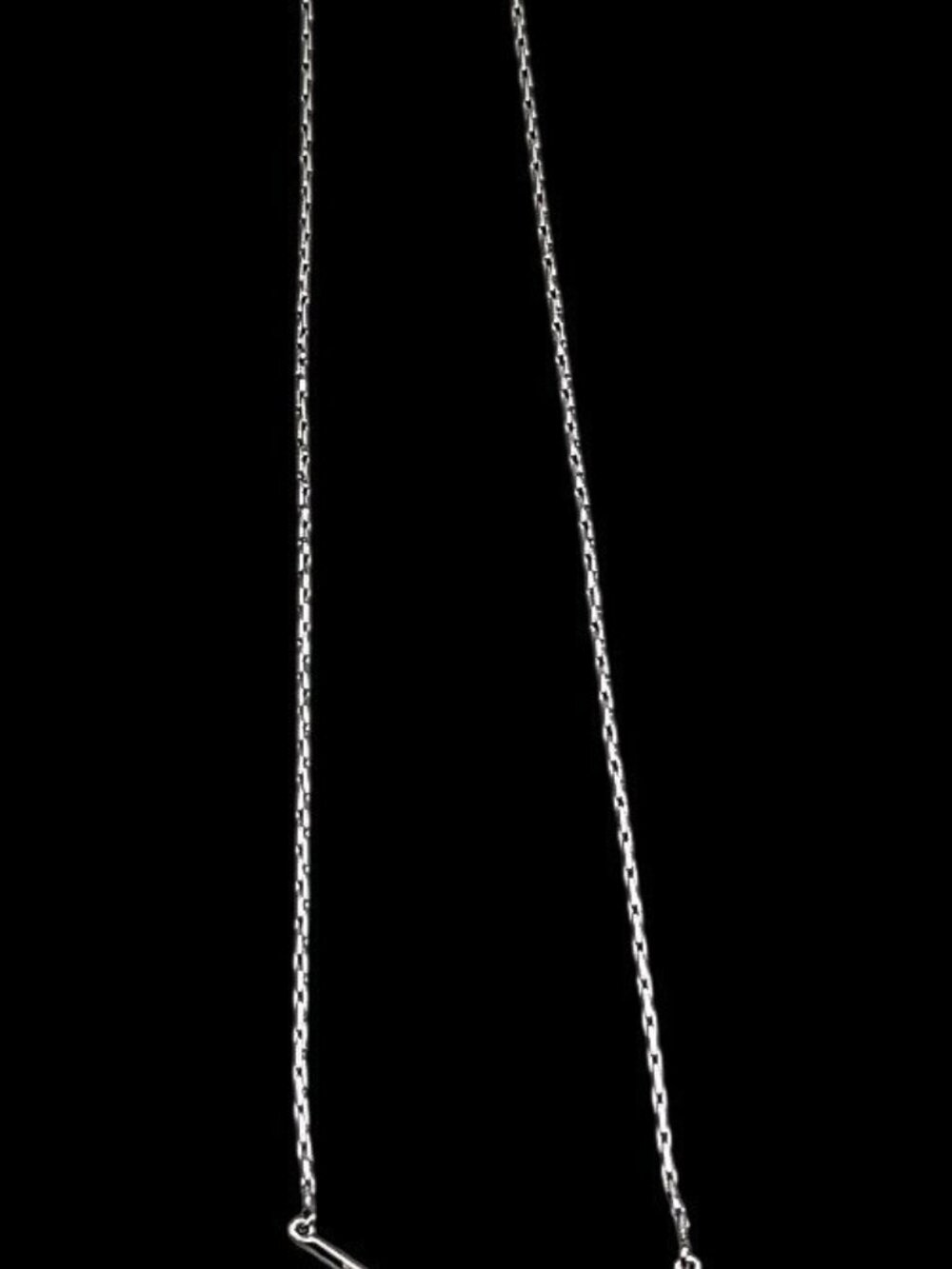 NVC Natasha V Collister Sterling Silver CZ Y Drop Necklace 17" Choker - Picture 11 of 13